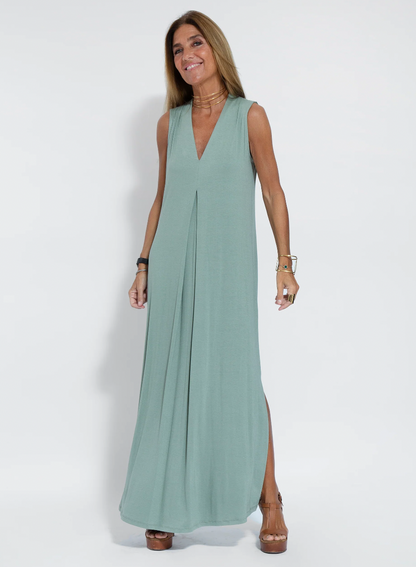 Sienna | Elegant Midi Dress and Tailored Vest Ensemble