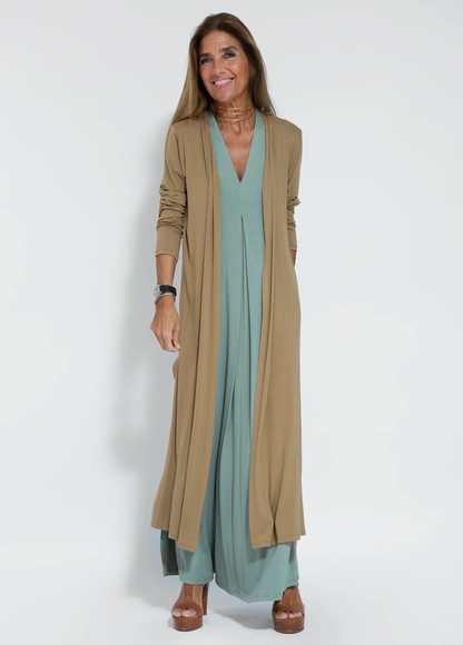 Sienna | Elegant Midi Dress and Tailored Vest Ensemble