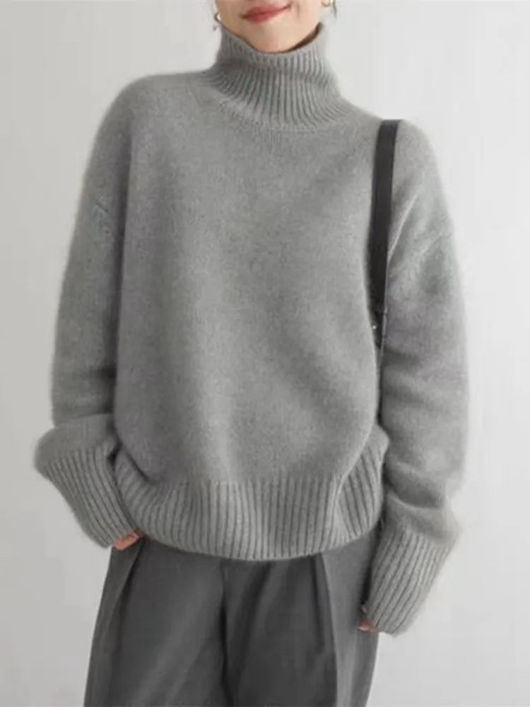 Nora | Cozy Knitted Soft Turtleneck Sweater
