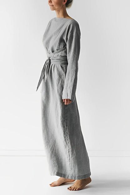 Sienna | Breezy Linen Wrap Dress