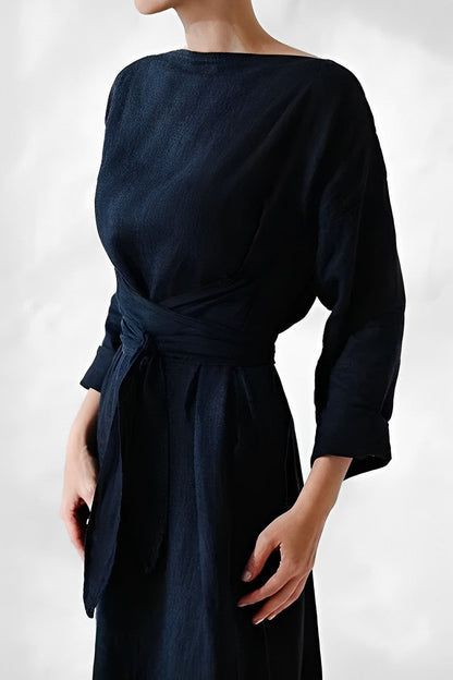 Sienna | Breezy Linen Wrap Dress