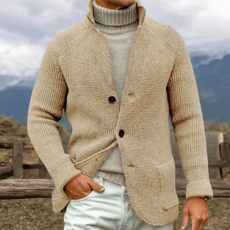 ERWIN - KNITTED JACKET IN COARSE KNIT LOOK