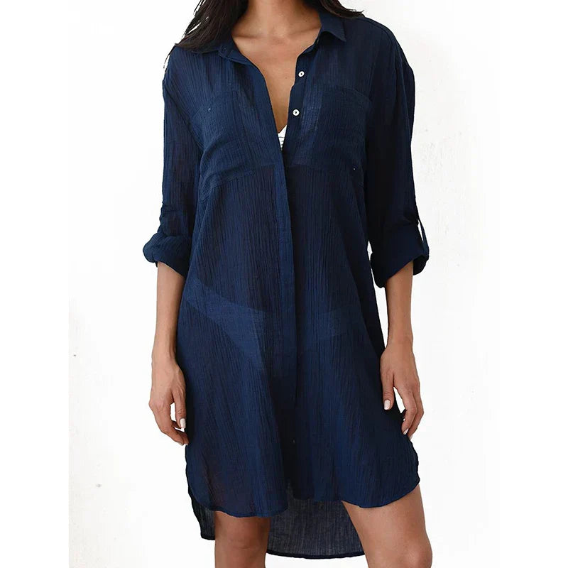 Seraphina | Breezy Hollow T-Shirt Cover-Up for Swim Days