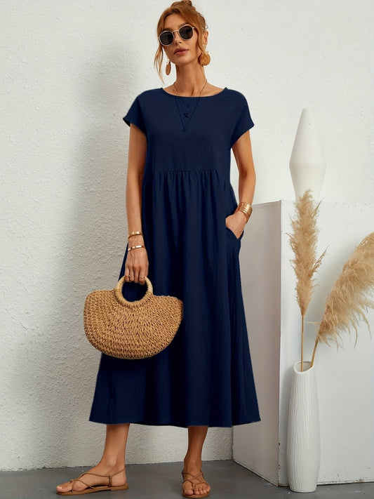 Sienna | Elegant Round Neck Dress