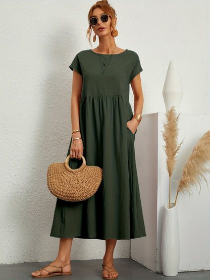 Sienna | Elegant Round Neck Dress