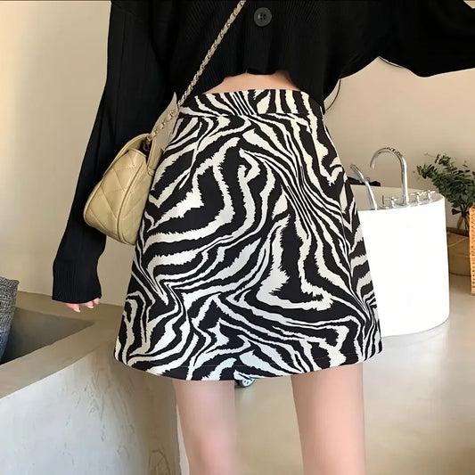 Nina | Chic Zebra Print Mini Skirt
