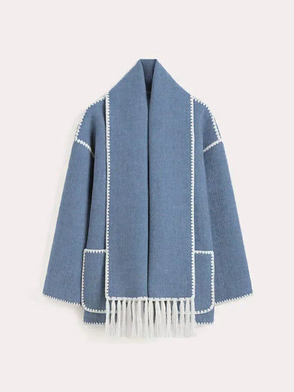 Sienna | Eclectic Bohemian Wrap Coat with Scarf