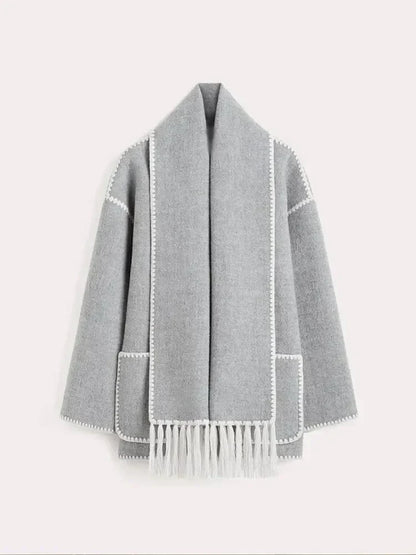 Sienna | Eclectic Bohemian Wrap Coat with Scarf