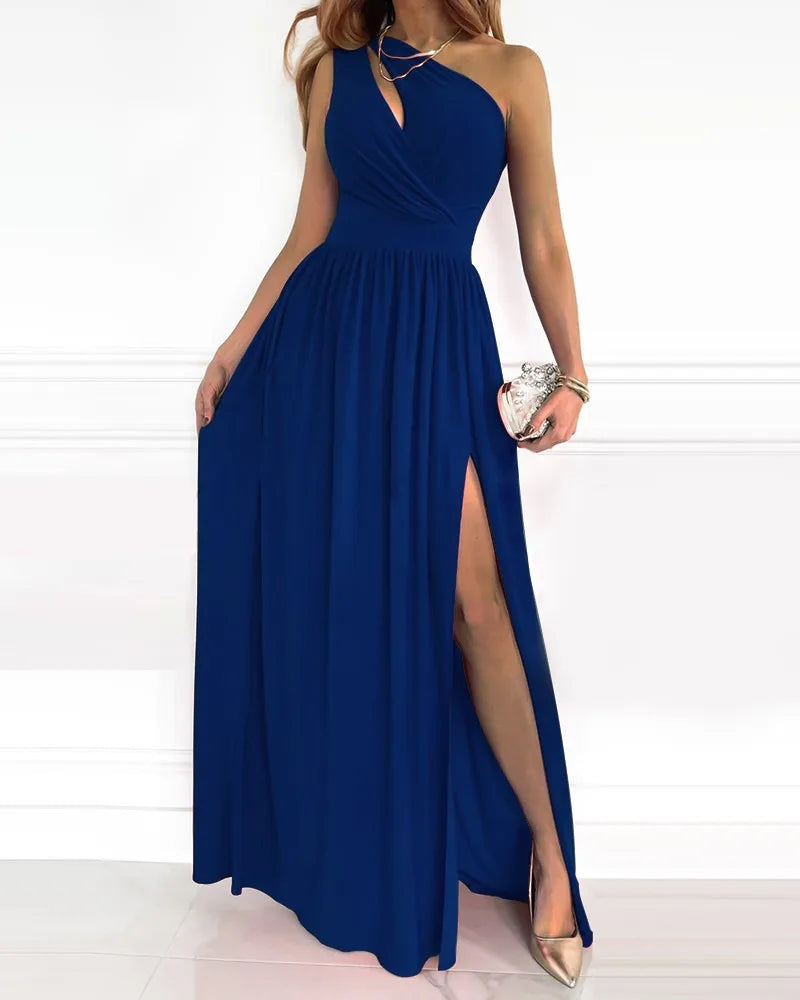 Nina | Chic One-Shoulder Maxi Dress for Elegant Occasions