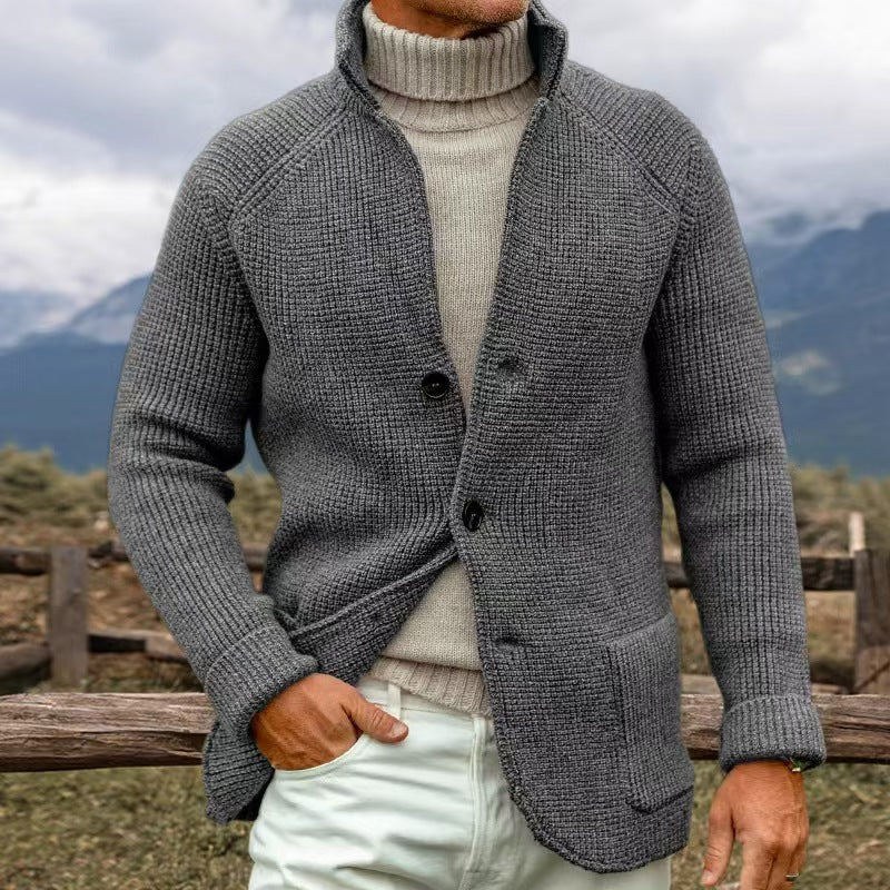 ERWIN - KNITTED JACKET IN COARSE KNIT LOOK