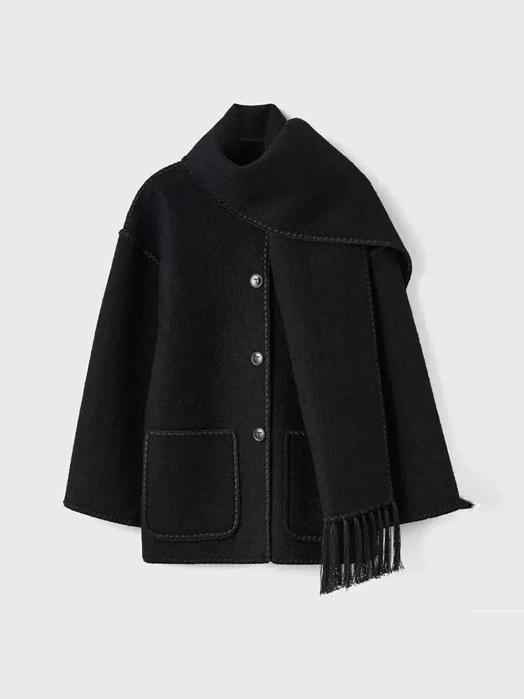 Sienna | Eclectic Bohemian Wrap Coat with Scarf