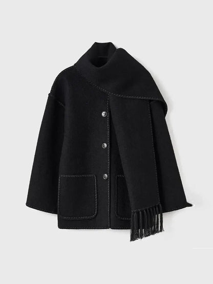 Sienna | Eclectic Bohemian Wrap Coat with Scarf