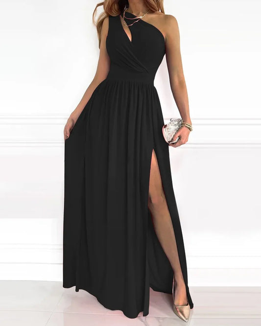 Nina | Chic One-Shoulder Maxi Dress for Elegant Occasions