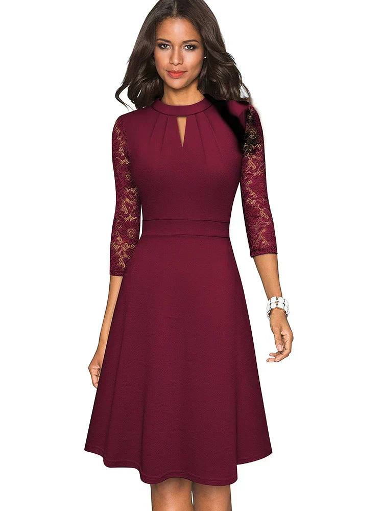 Nora | Elegant Lace Evening Dress