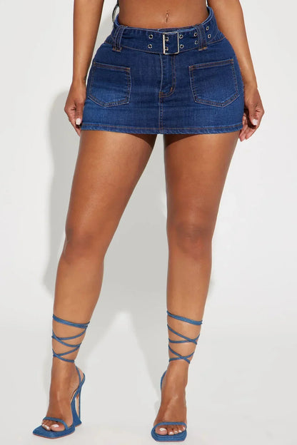 Delphine | Chic Mini Skirt with Waist Belt