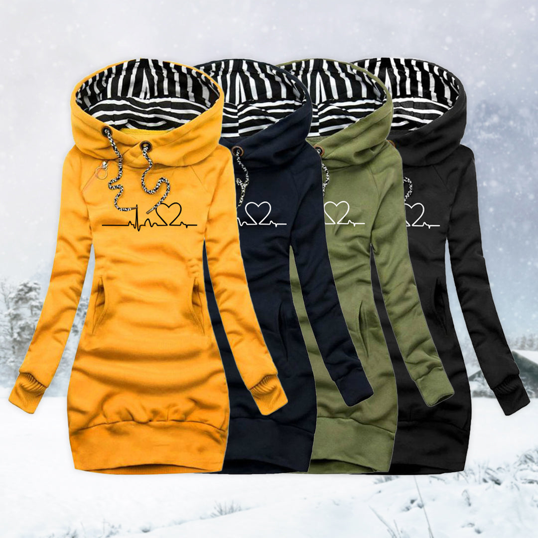 Sienna | Heartbeat Print Dress-Sweater