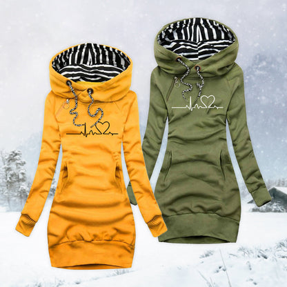 Sienna | Heartbeat Print Dress-Sweater