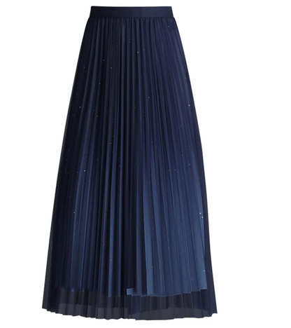 Nina | Ombre Pleated Midi Skirt
