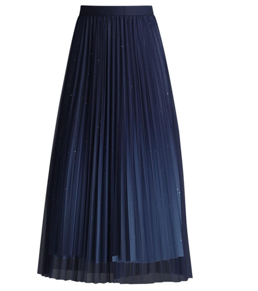 Nina | Ombre Pleated Midi Skirt