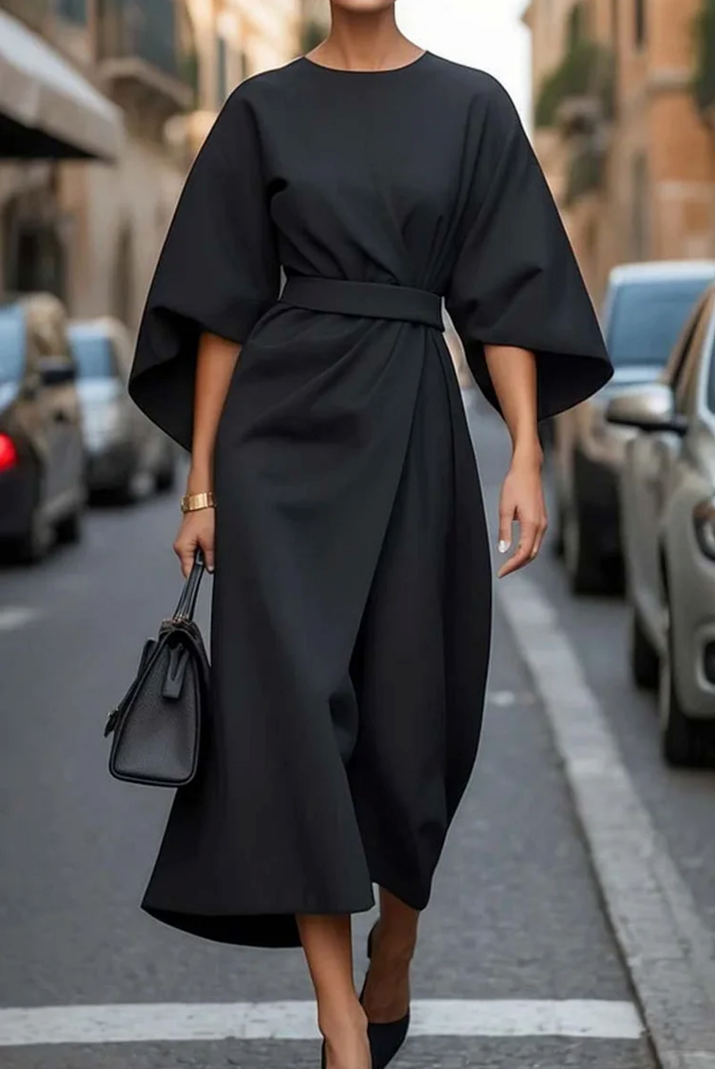 Livia | Flowing Wide-Sleeve Dress