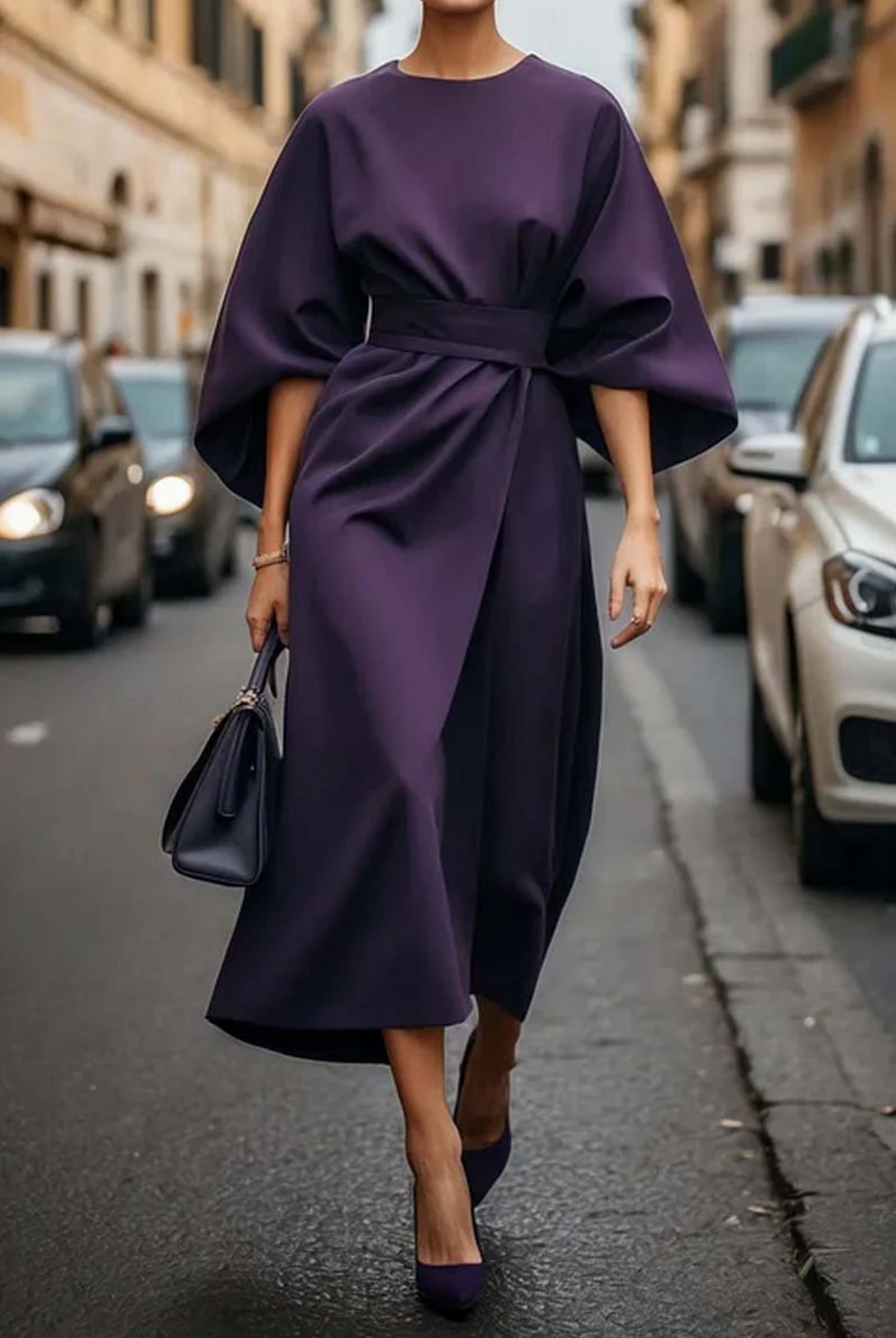 Livia | Flowing Wide-Sleeve Dress