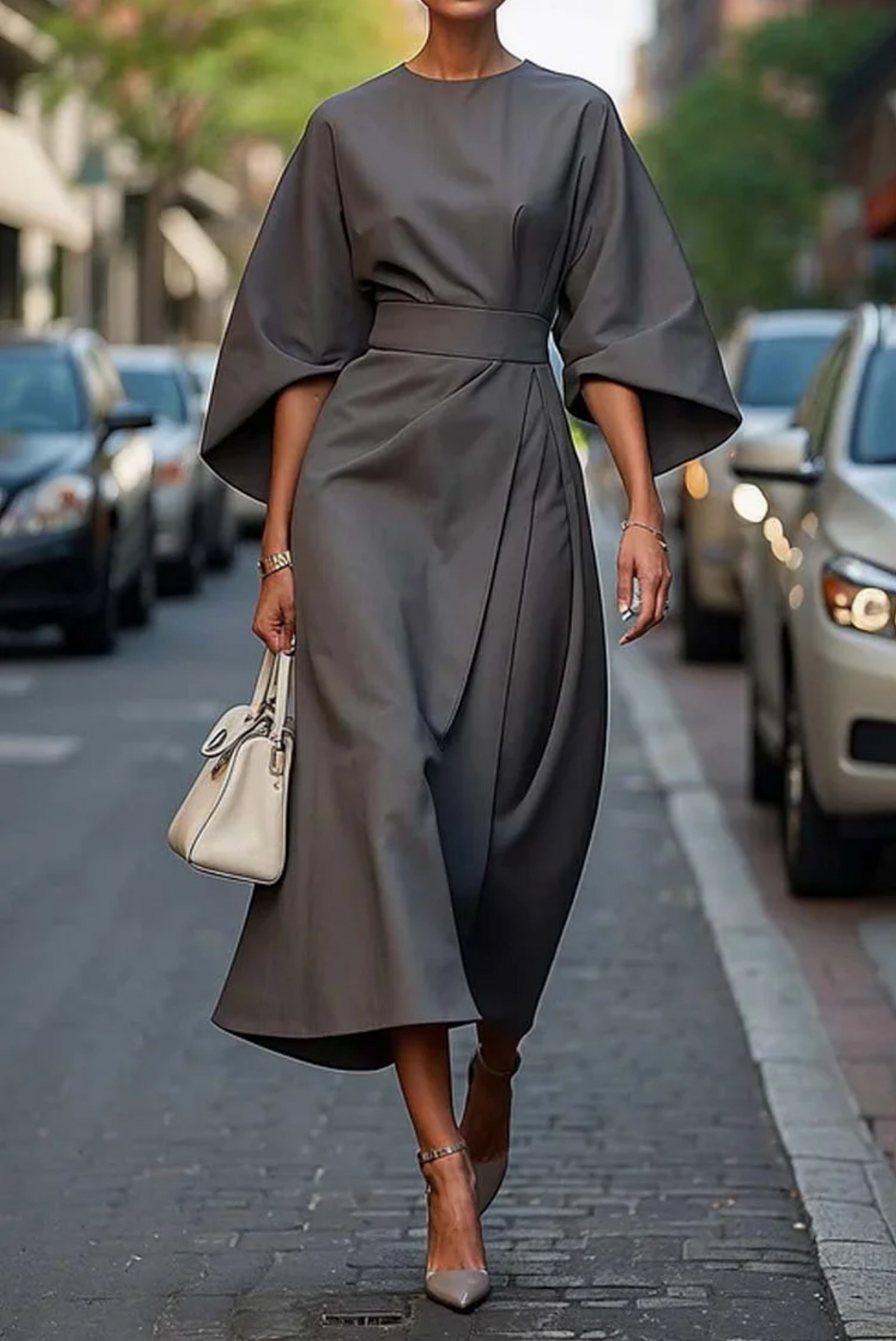 Livia | Flowing Wide-Sleeve Dress