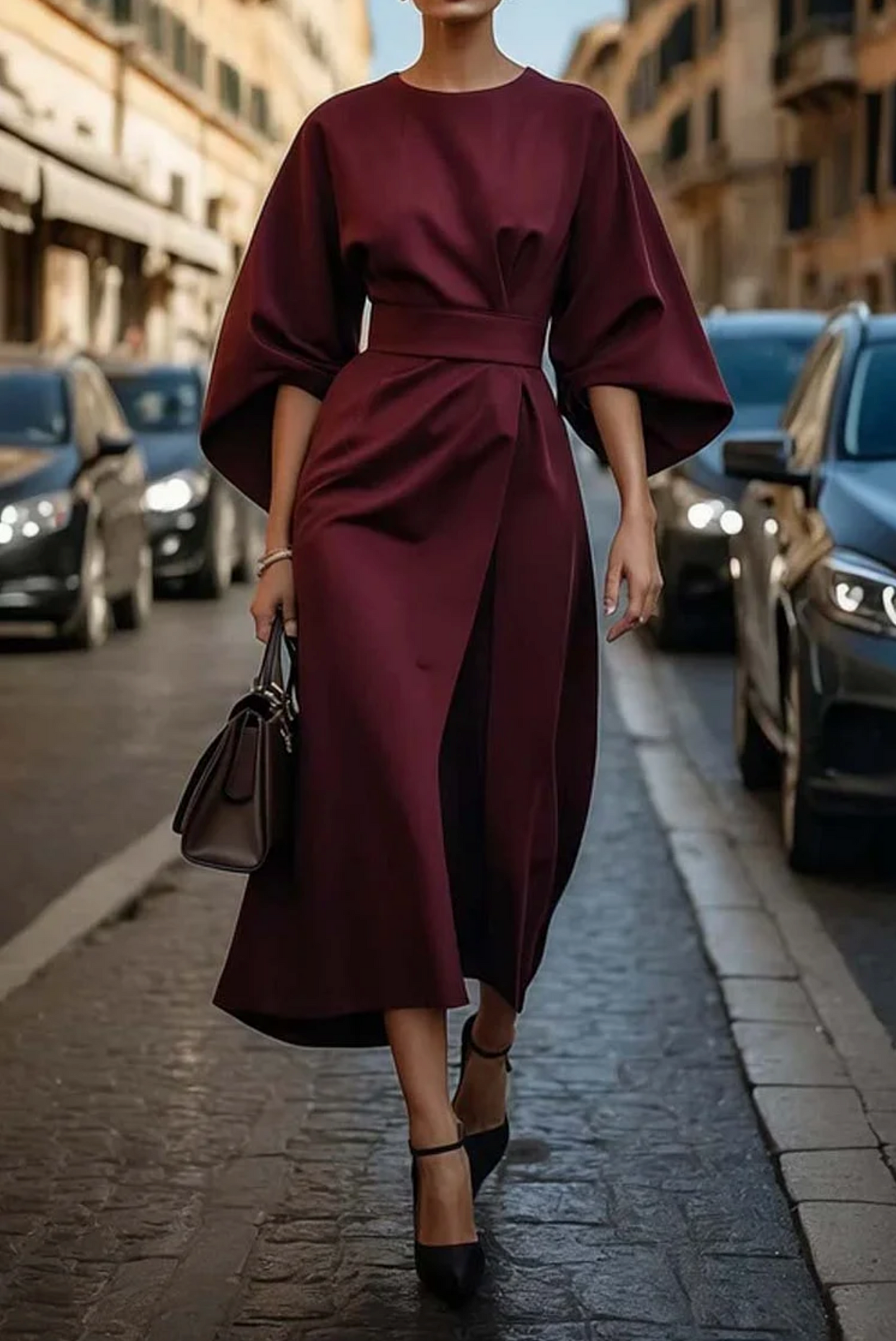 Livia | Flowing Wide-Sleeve Dress