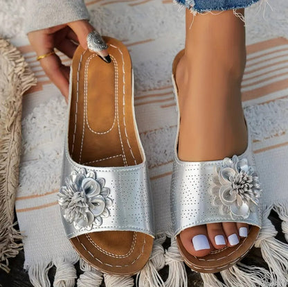 Daphne | Elegant Floral Orthopedic Sandals