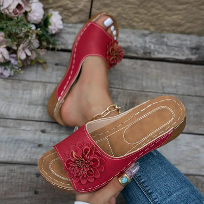 Daphne | Elegant Floral Orthopedic Sandals