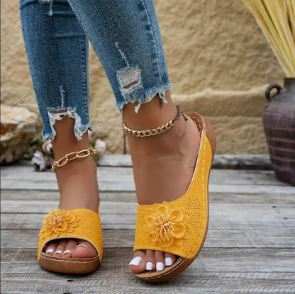 Daphne | Elegant Floral Orthopedic Sandals