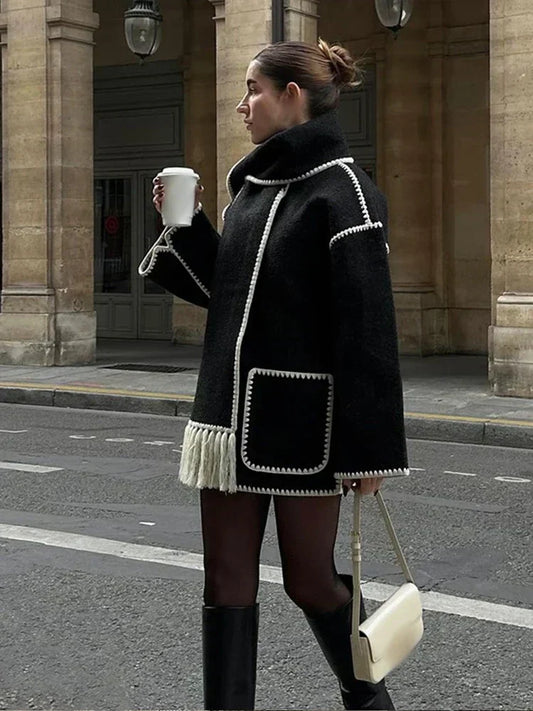 Sienna | Eclectic Bohemian Wrap Coat with Scarf