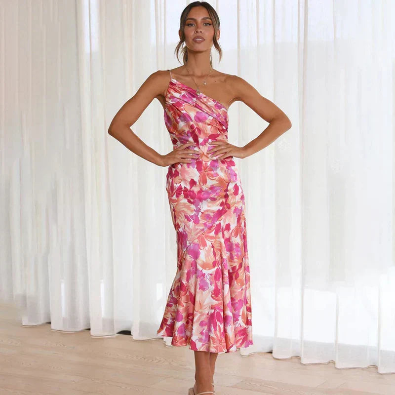 Lyra | Bohemian Floral Off-Shoulder Dress