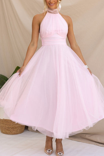 Adeline | Elegant Flowing Rose Dress