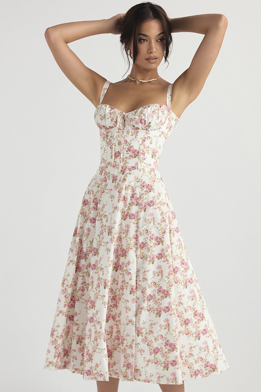 Cecilia | Elegant Cut-Out Strappy Dress with Alluring Thigh Slit