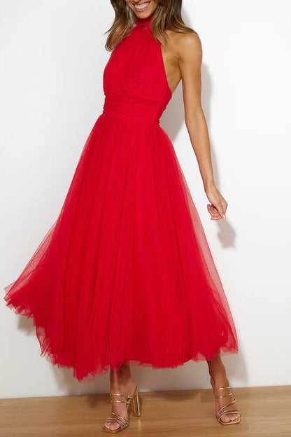 Adeline | Elegant Flowing Rose Dress