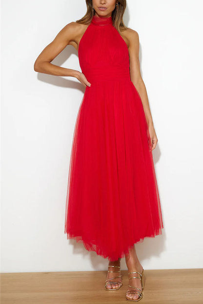 Adeline | Elegant Flowing Rose Dress