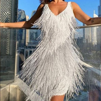 Talia | Sparkling Fringe Evening Dress