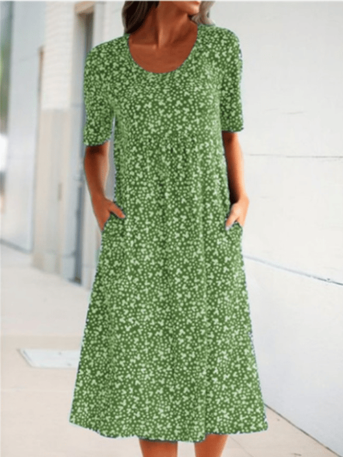 Lila | Vintage Floral Midi Dress
