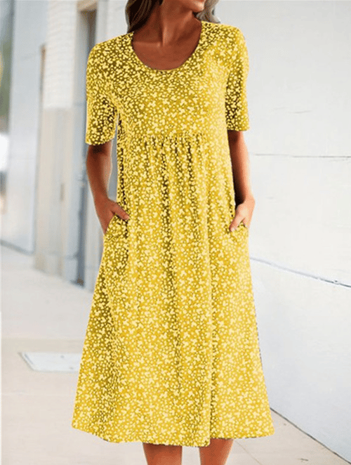 Lila | Vintage Floral Midi Dress