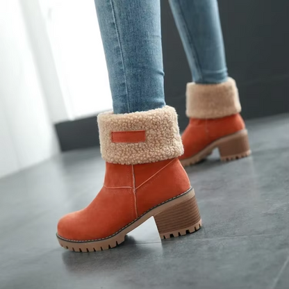 Selene | Chic Insulated Leather Snow Boots