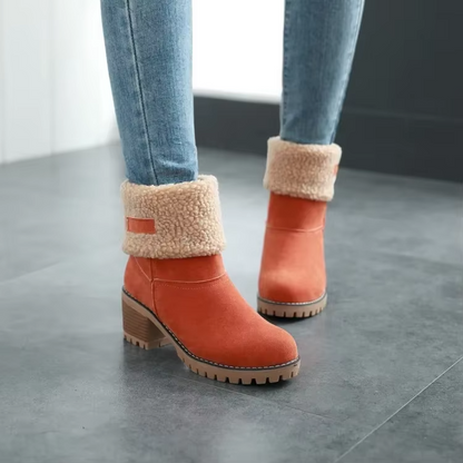 Selene | Chic Insulated Leather Snow Boots