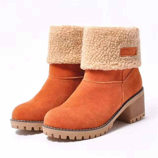 Selene | Chic Insulated Leather Snow Boots