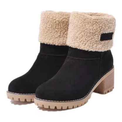 Selene | Chic Insulated Leather Snow Boots