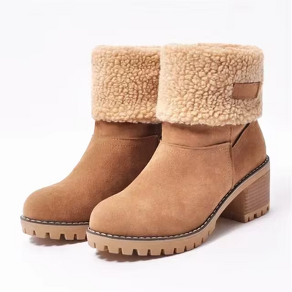 Selene | Chic Insulated Leather Snow Boots