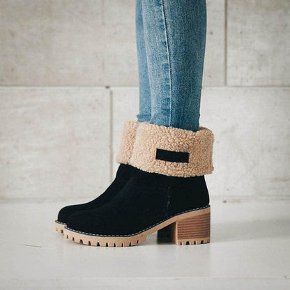 Selene | Chic Insulated Leather Snow Boots
