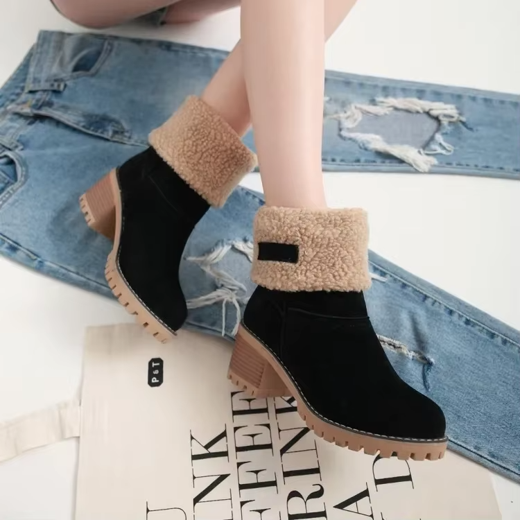 Selene | Chic Insulated Leather Snow Boots