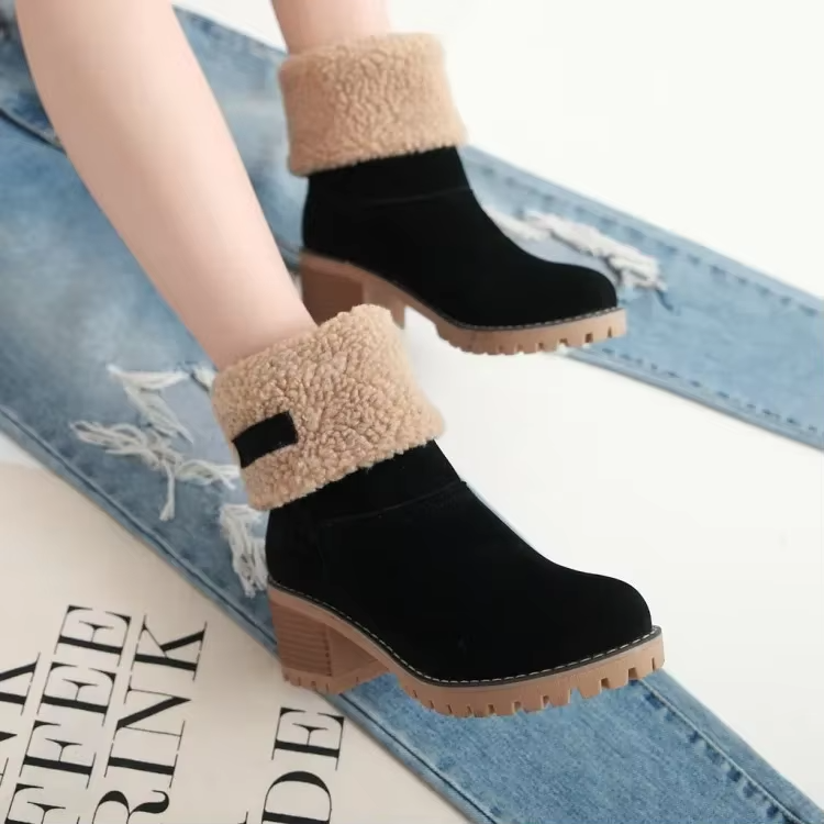 Selene | Chic Insulated Leather Snow Boots