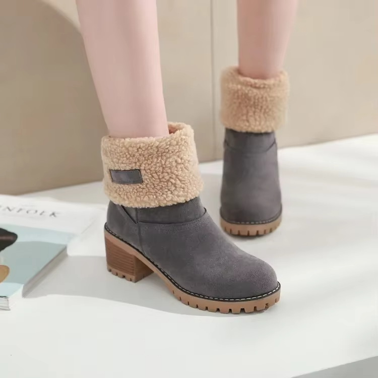 Selene | Chic Insulated Leather Snow Boots