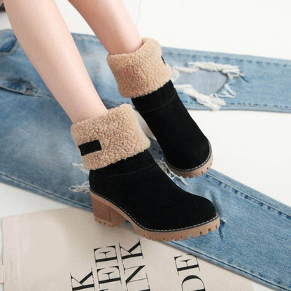 Selene | Chic Insulated Leather Snow Boots