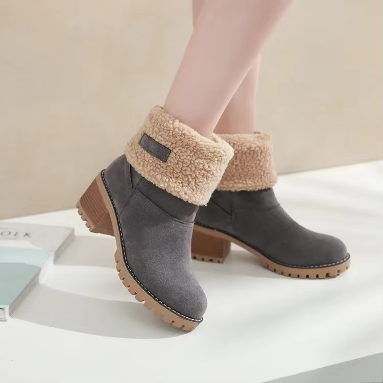 Selene | Chic Insulated Leather Snow Boots